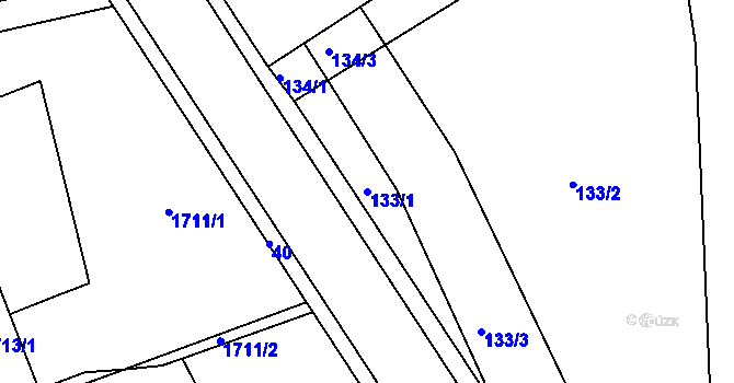 Parcela st. 133/1 v KÚ Šenov u Nového Jičína, Katastrální mapa