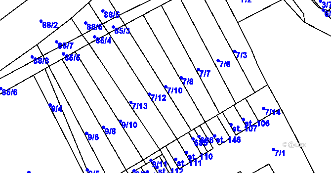 Parcela st. 7/10 v KÚ Svatý Jiří, Katastrální mapa