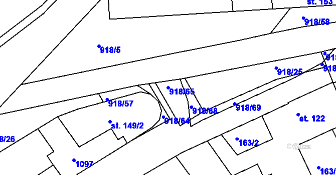 Parcela st. 918/65 v KÚ Nový Knín, Katastrální mapa