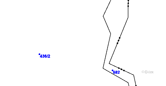 Parcela st. 436/1 v KÚ Božetín, Katastrální mapa