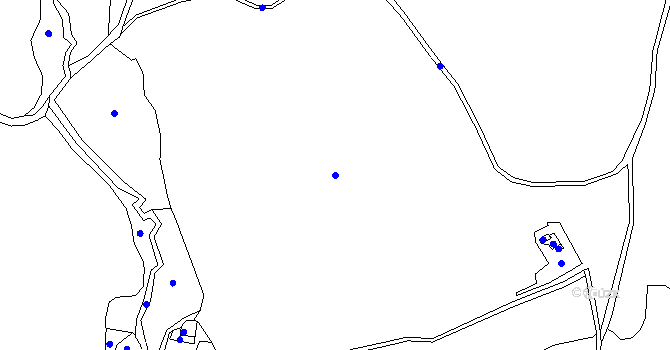 Parcela st. 543 v KÚ Božetín, Katastrální mapa