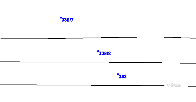 Parcela st. 338/8 v KÚ Nový Kramolín, Katastrální mapa