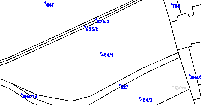 Parcela st. 464/1 v KÚ Vlkanov u Nového Kramolína, Katastrální mapa