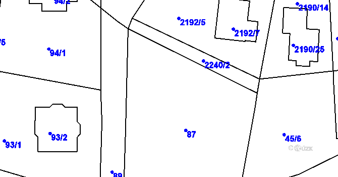 Parcela st. 88 v KÚ Nový Malín, Katastrální mapa