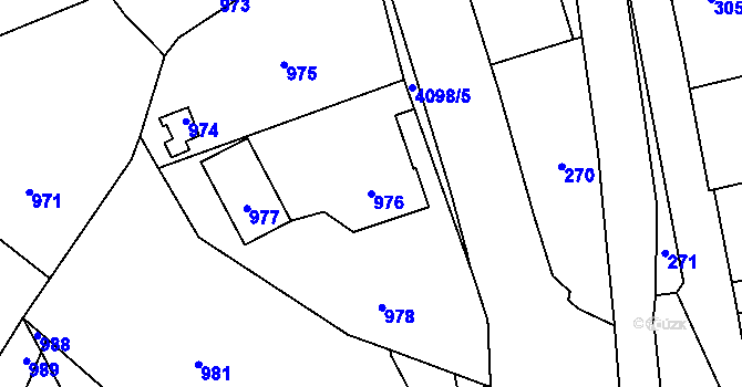 Parcela st. 976 v KÚ Nový Malín, Katastrální mapa