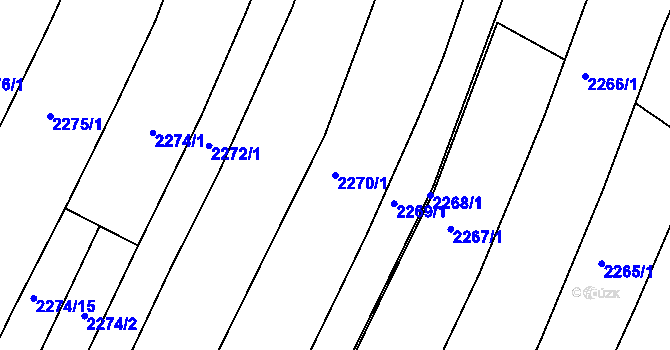 Parcela st. 2270/1 v KÚ Nový Malín, Katastrální mapa