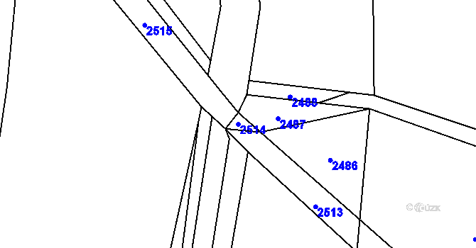 Parcela st. 2514 v KÚ Nový Malín, Katastrální mapa