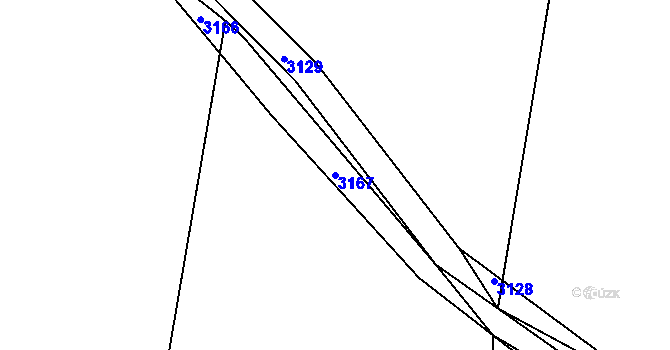 Parcela st. 3167 v KÚ Nový Malín, Katastrální mapa