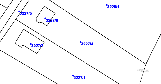 Parcela st. 3227/4 v KÚ Nový Malín, Katastrální mapa
