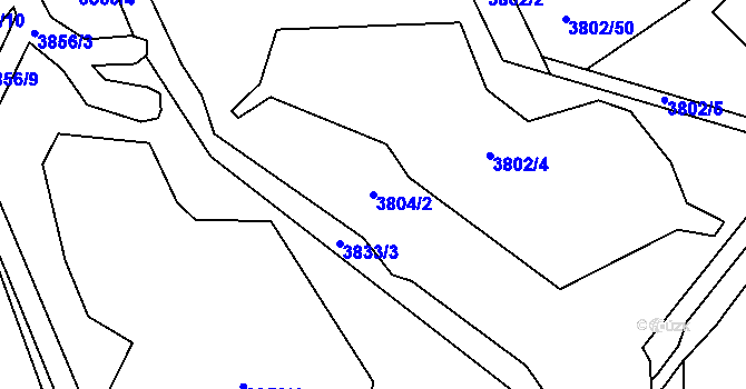 Parcela st. 3804/2 v KÚ Nový Malín, Katastrální mapa