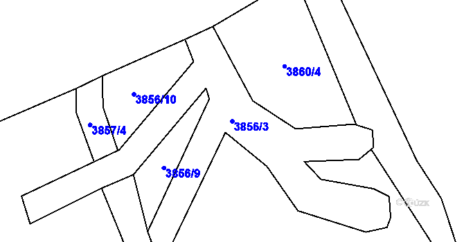 Parcela st. 3856/3 v KÚ Nový Malín, Katastrální mapa