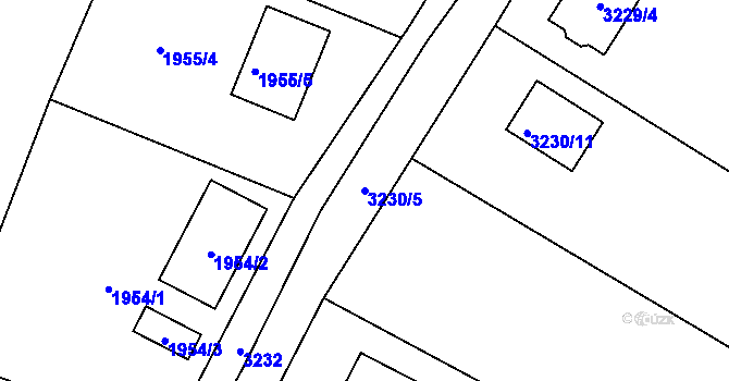 Parcela st. 3230/5 v KÚ Nový Malín, Katastrální mapa