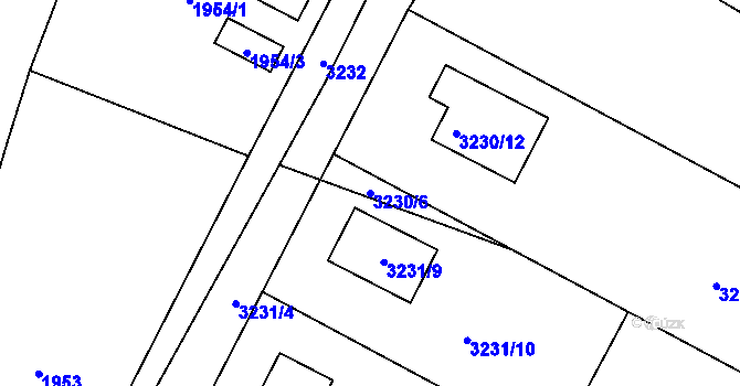Parcela st. 3230/6 v KÚ Nový Malín, Katastrální mapa