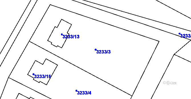 Parcela st. 3233/3 v KÚ Nový Malín, Katastrální mapa