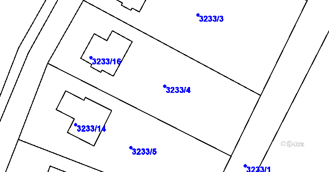 Parcela st. 3233/4 v KÚ Nový Malín, Katastrální mapa