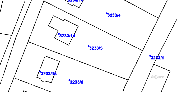Parcela st. 3233/5 v KÚ Nový Malín, Katastrální mapa
