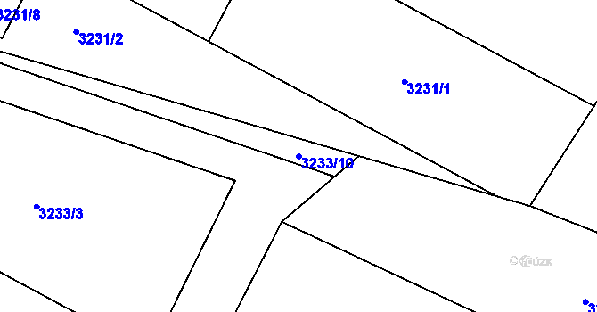 Parcela st. 3233/10 v KÚ Nový Malín, Katastrální mapa