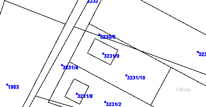 Parcela st. 3231/9 v KÚ Nový Malín, Katastrální mapa