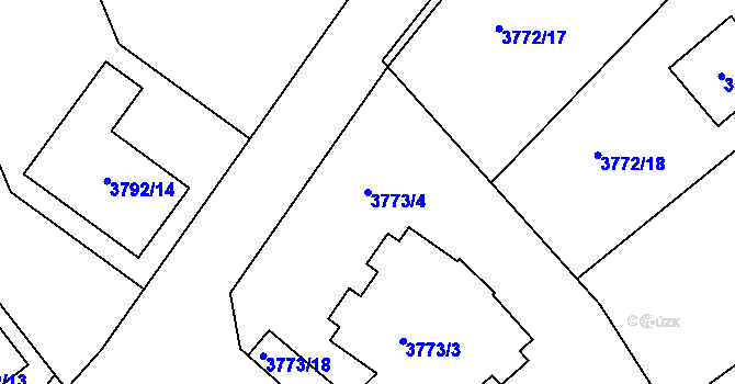 Parcela st. 3773/4 v KÚ Nový Malín, Katastrální mapa