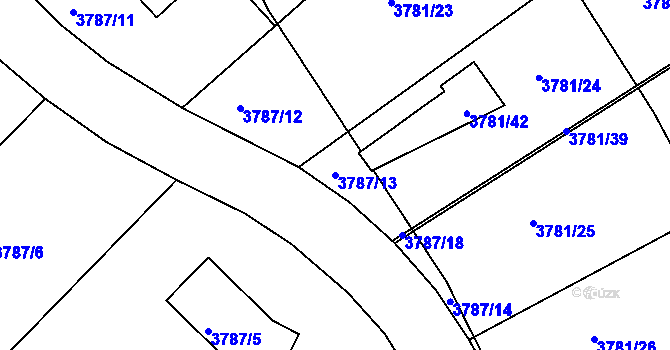 Parcela st. 3787/13 v KÚ Nový Malín, Katastrální mapa