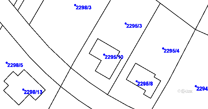 Parcela st. 2295/10 v KÚ Nový Malín, Katastrální mapa
