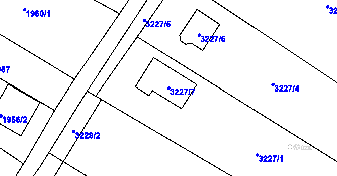 Parcela st. 3227/7 v KÚ Nový Malín, Katastrální mapa
