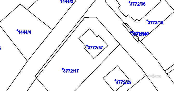 Parcela st. 3772/57 v KÚ Nový Malín, Katastrální mapa