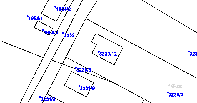 Parcela st. 3230/12 v KÚ Nový Malín, Katastrální mapa