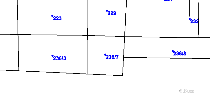 Parcela st. 236/7 v KÚ Nový Oldřichov, Katastrální mapa