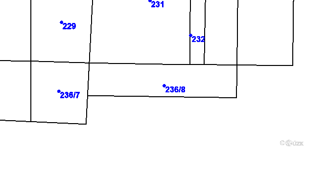 Parcela st. 236/8 v KÚ Nový Oldřichov, Katastrální mapa