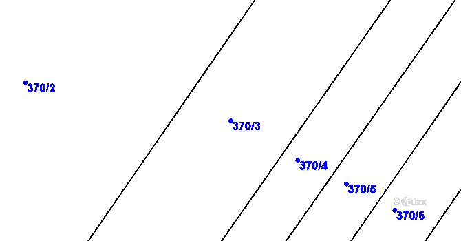 Parcela st. 370/3 v KÚ Nový Poddvorov, Katastrální mapa