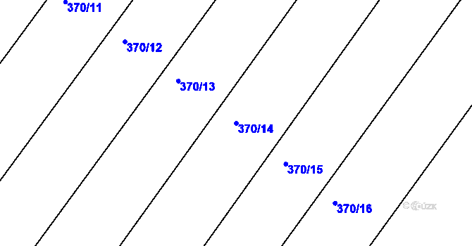 Parcela st. 370/14 v KÚ Nový Poddvorov, Katastrální mapa