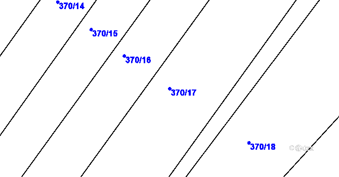 Parcela st. 370/17 v KÚ Nový Poddvorov, Katastrální mapa
