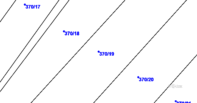 Parcela st. 370/19 v KÚ Nový Poddvorov, Katastrální mapa