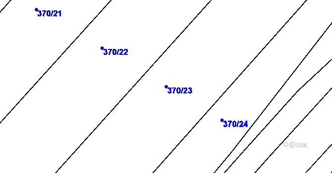 Parcela st. 370/23 v KÚ Nový Poddvorov, Katastrální mapa
