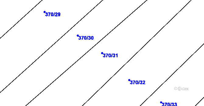 Parcela st. 370/31 v KÚ Nový Poddvorov, Katastrální mapa