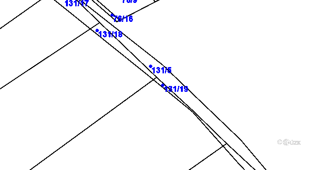 Parcela st. 131/19 v KÚ Nový Poddvorov, Katastrální mapa