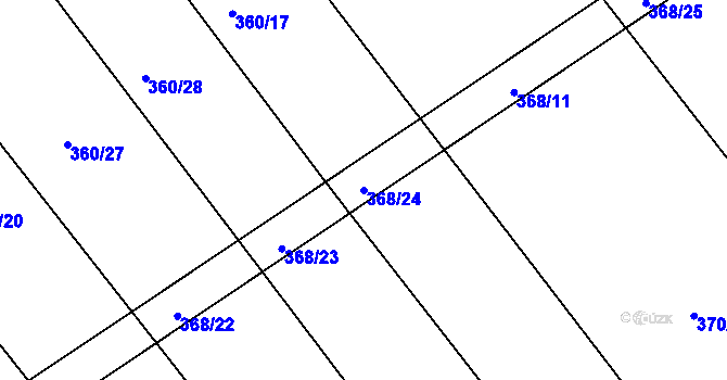 Parcela st. 368/24 v KÚ Nový Poddvorov, Katastrální mapa