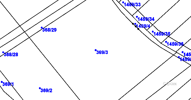 Parcela st. 369/3 v KÚ Nový Poddvorov, Katastrální mapa