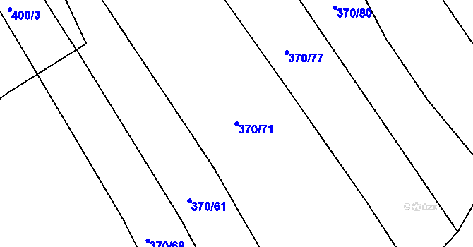 Parcela st. 370/71 v KÚ Nový Poddvorov, Katastrální mapa