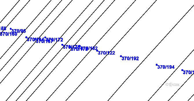 Parcela st. 370/122 v KÚ Nový Poddvorov, Katastrální mapa