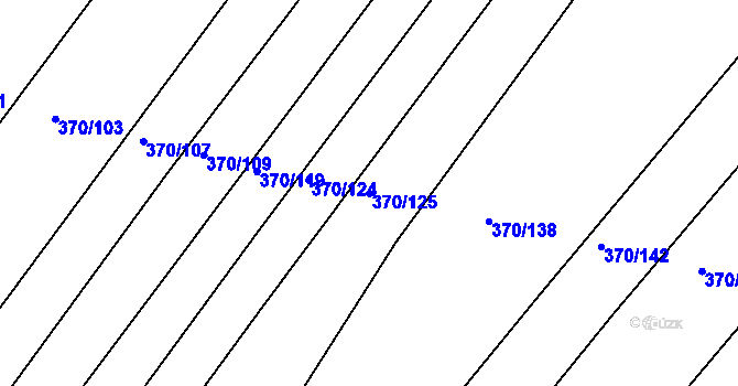 Parcela st. 370/125 v KÚ Nový Poddvorov, Katastrální mapa