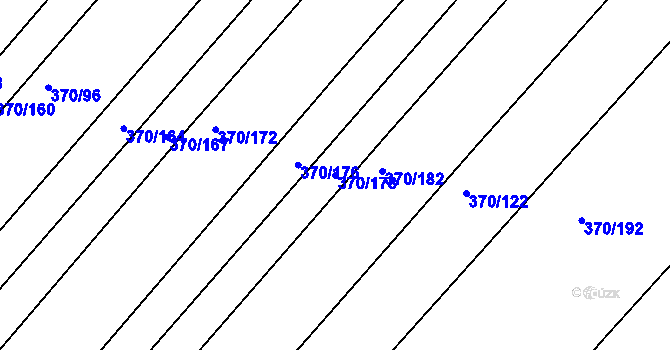 Parcela st. 370/178 v KÚ Nový Poddvorov, Katastrální mapa