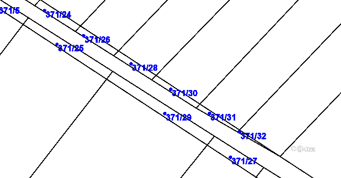 Parcela st. 371/30 v KÚ Nový Poddvorov, Katastrální mapa