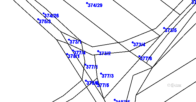 Parcela st. 373/2 v KÚ Nový Poddvorov, Katastrální mapa