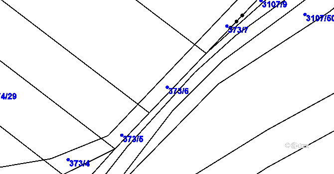 Parcela st. 373/6 v KÚ Nový Poddvorov, Katastrální mapa