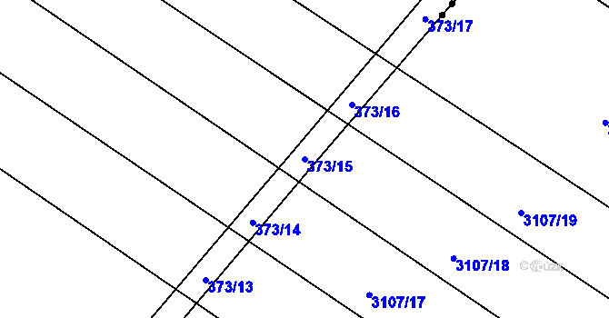 Parcela st. 373/15 v KÚ Nový Poddvorov, Katastrální mapa