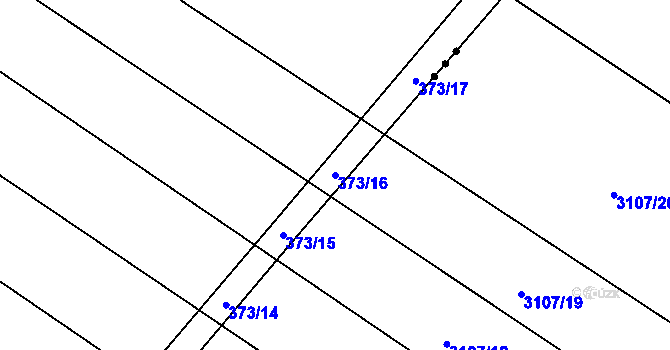 Parcela st. 373/16 v KÚ Nový Poddvorov, Katastrální mapa