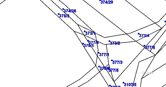 Parcela st. 378/1 v KÚ Nový Poddvorov, Katastrální mapa