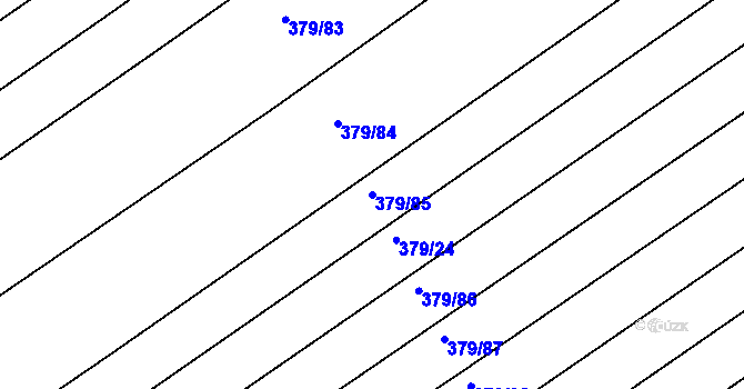 Parcela st. 379/85 v KÚ Nový Poddvorov, Katastrální mapa